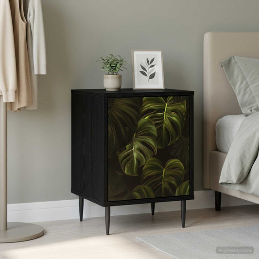 Bedside Cabinet ELBURG Black Oak 36 x 33 x 51 cm