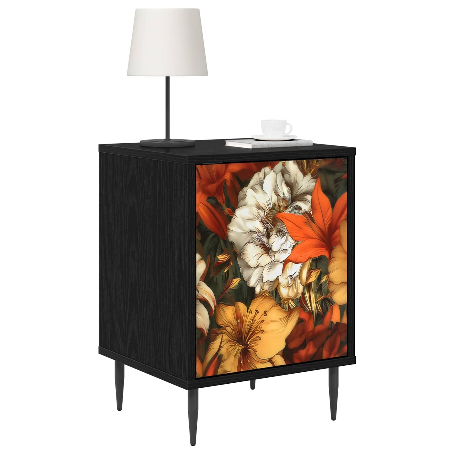 Bedside Cabinet GENNEP 2 pcs Black Oak 36 x 33 x 51 cm