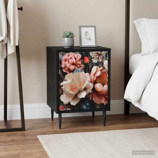 Bedside Cabinet BORNE 2 pcs Black Oak 36 x 33 x 51 cm