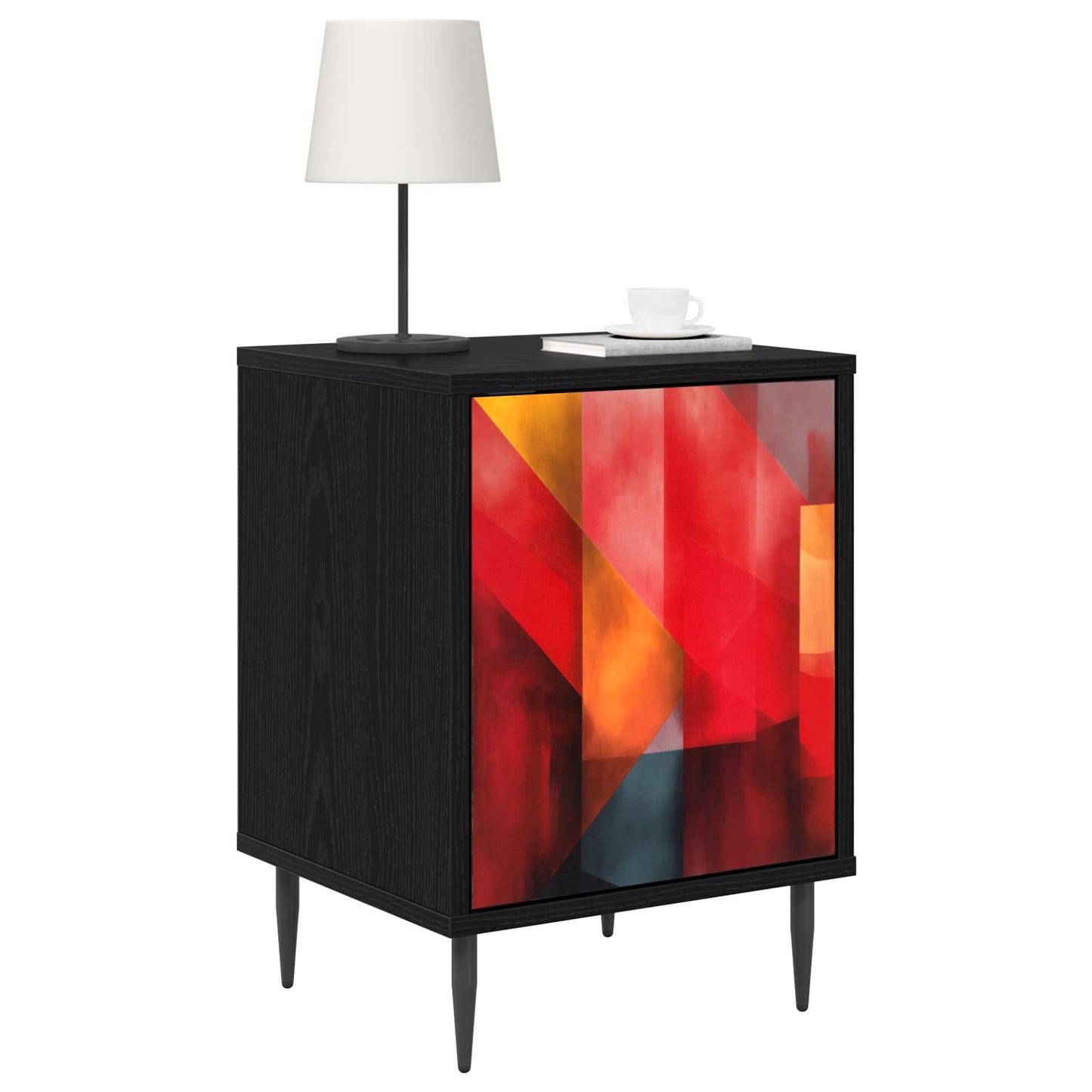 Bedside Cabinet HEESCH 2 pcs Black Oak 36 x 33 x 51 cm