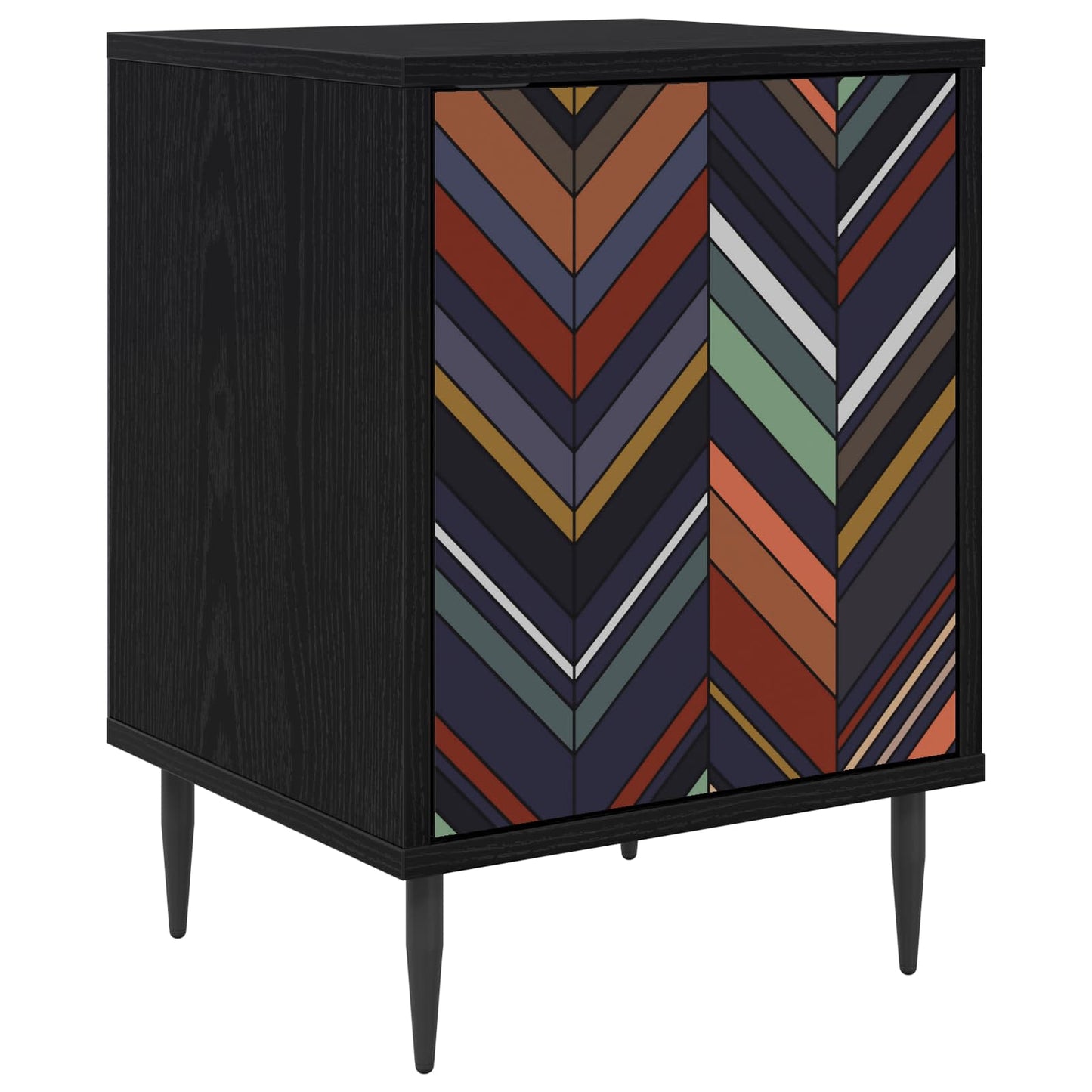 Bedside Cabinet OMMEN Black Oak 36 x 33 x 51 cm Engineered Wood