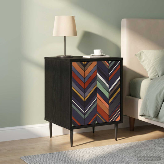 Bedside Cabinet OMMEN 2 pcs Black Oak 36 x 33 x 51 cm