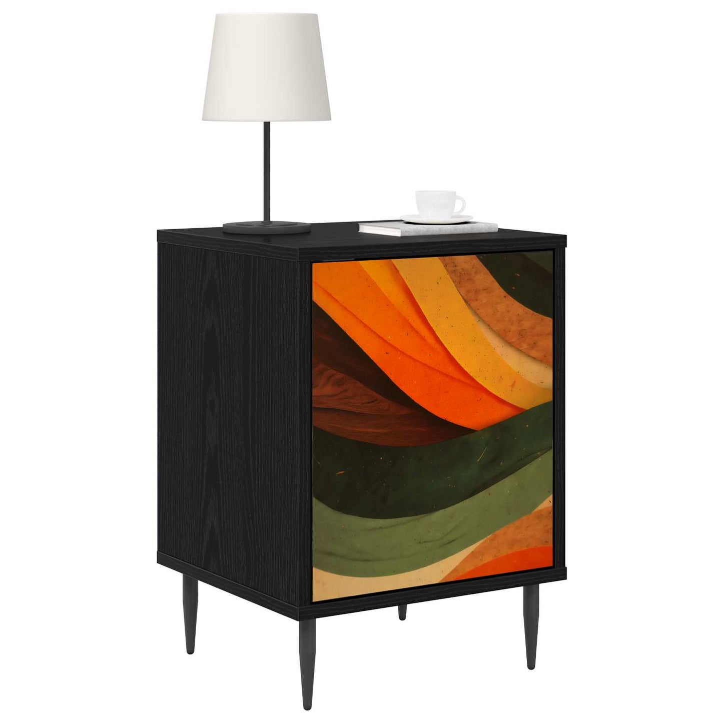 Bedside Cabinet BONN 2 pcs Black Oak 36 x 33 x 51 cm