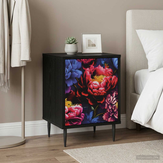 Bedside Cabinet KIEL Black Oak 36 x 33 x 51 cm Engineered Wood