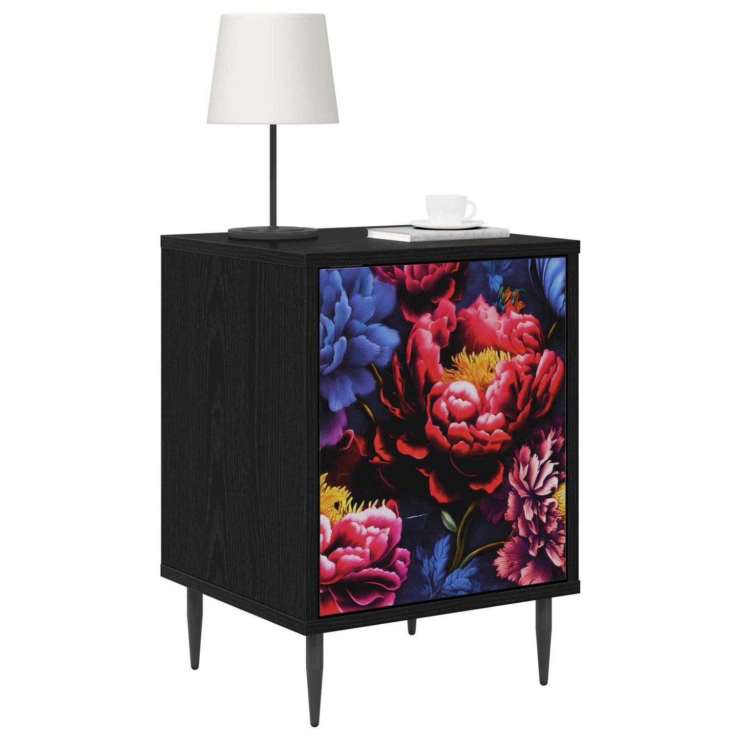 Bedside Cabinet KIEL Black Oak 36 x 33 x 51 cm Engineered Wood