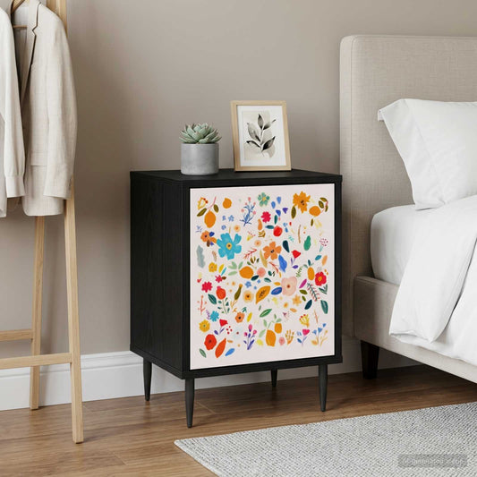 Bedside Cabinet MAINZ Black Oak 36 x 33 x 51 cm Engineered Wood