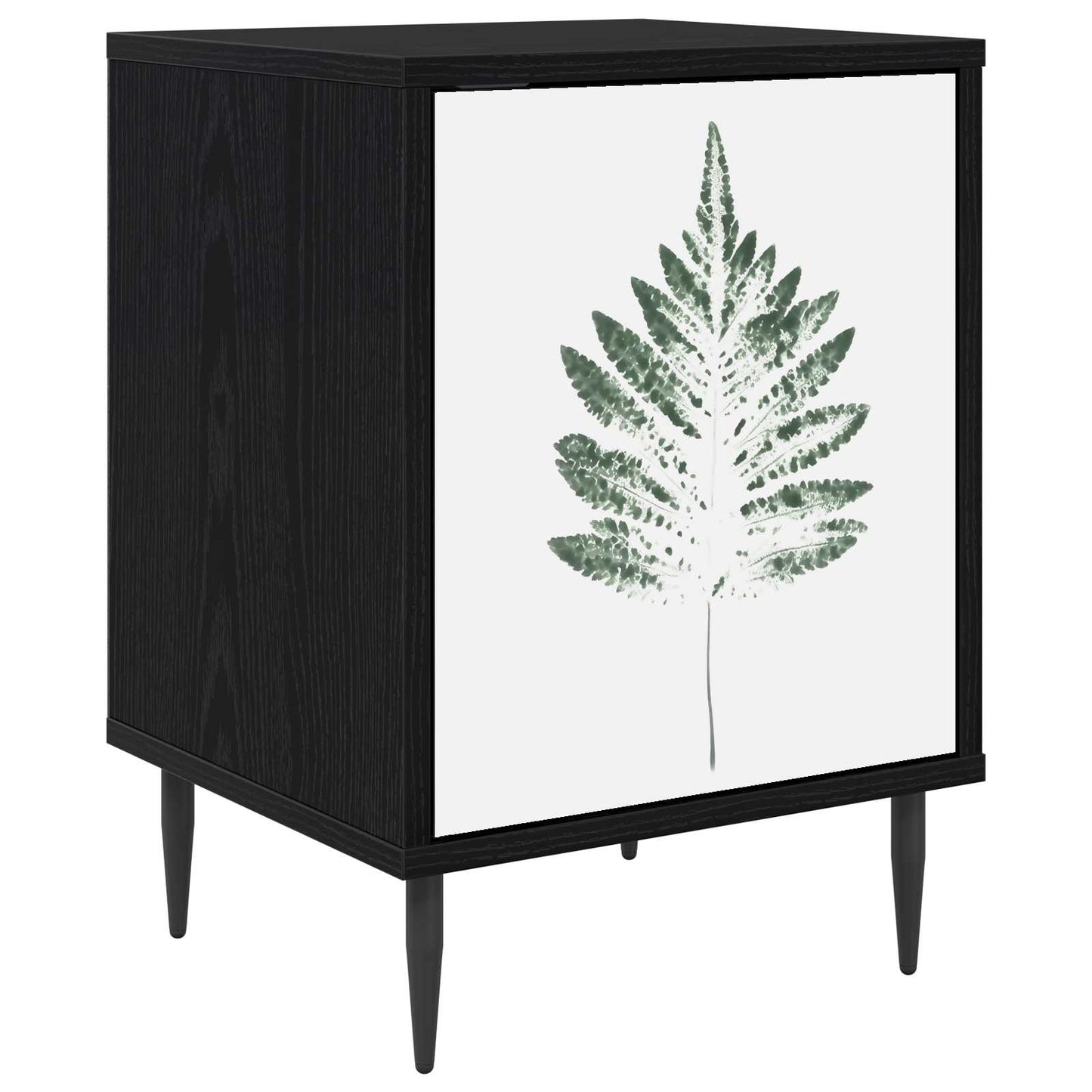 Bedside Cabinet HANAU Black Oak 36 x 33 x 51 cm Engineered Wood