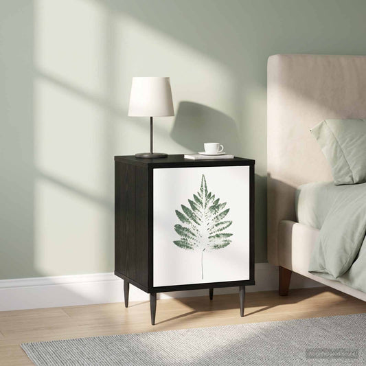 Bedside Cabinet HANAU 2 pcs Black Oak 36 x 33 x 51 cm