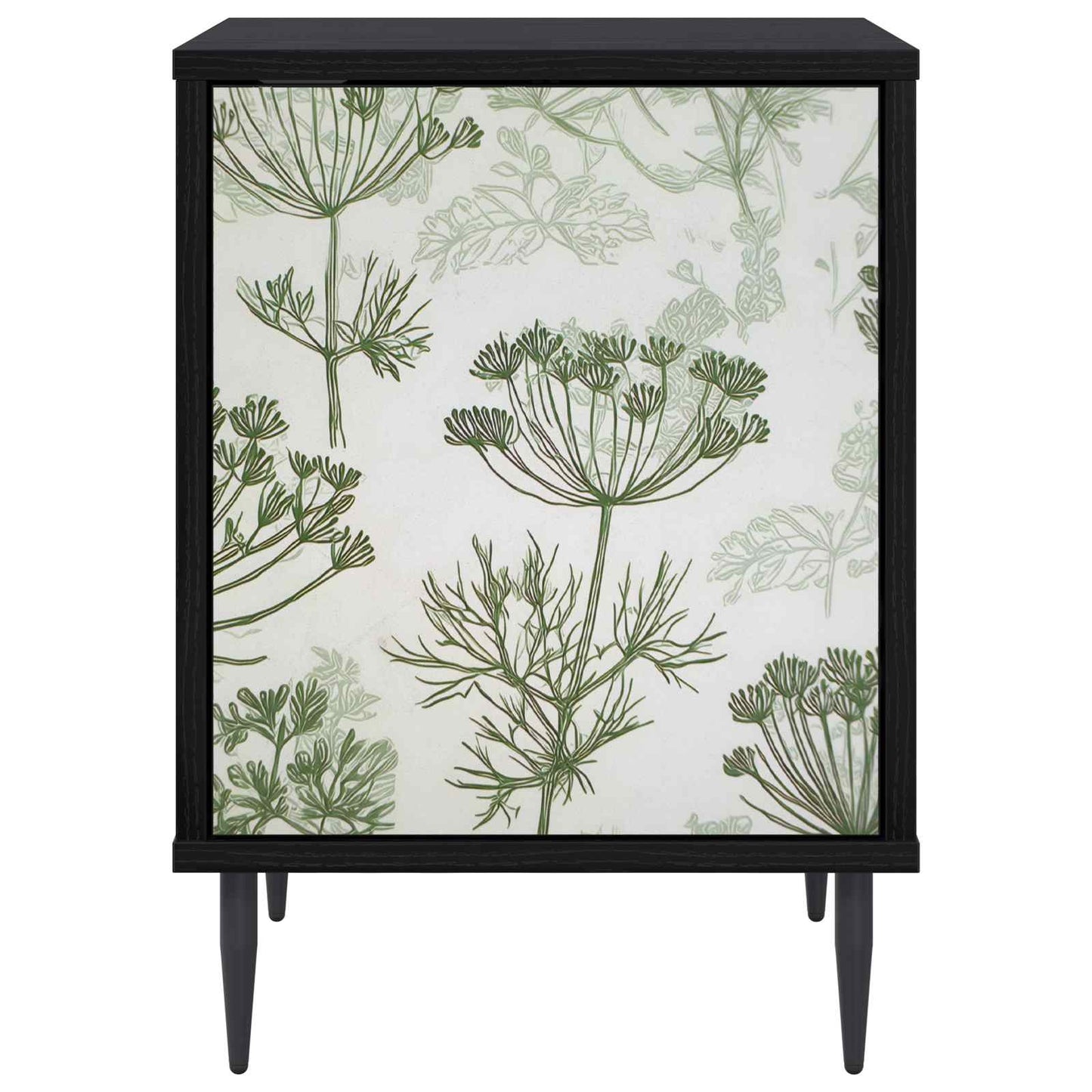 Bedside Cabinet GOTHA Black Oak 36 x 33 x 51 cm Engineered Wood
