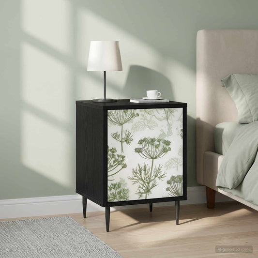 Bedside Cabinet GOTHA 2 pcs Black Oak 36 x 33 x 51 cm