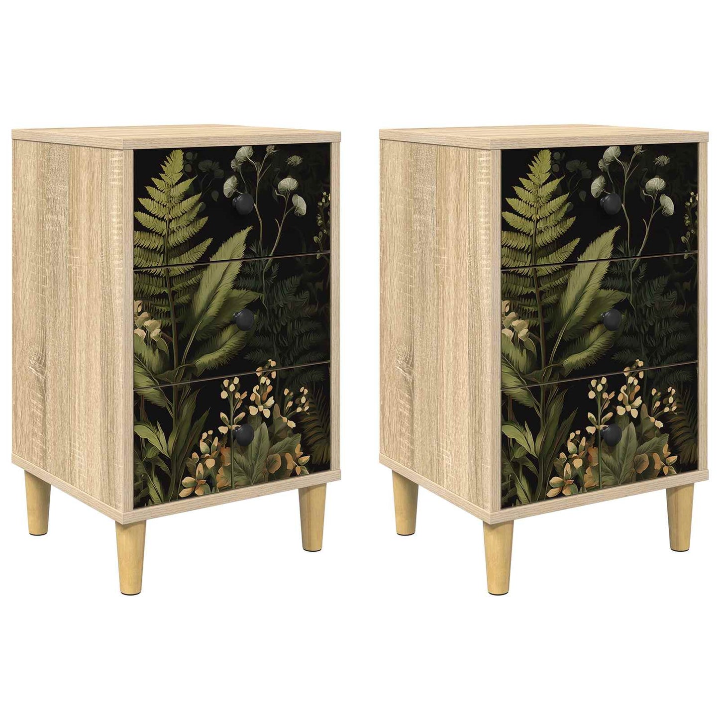 Bedside Cabinet RHENEN 2 pcs Sonoma Oak 36 x 33 x 60 cm