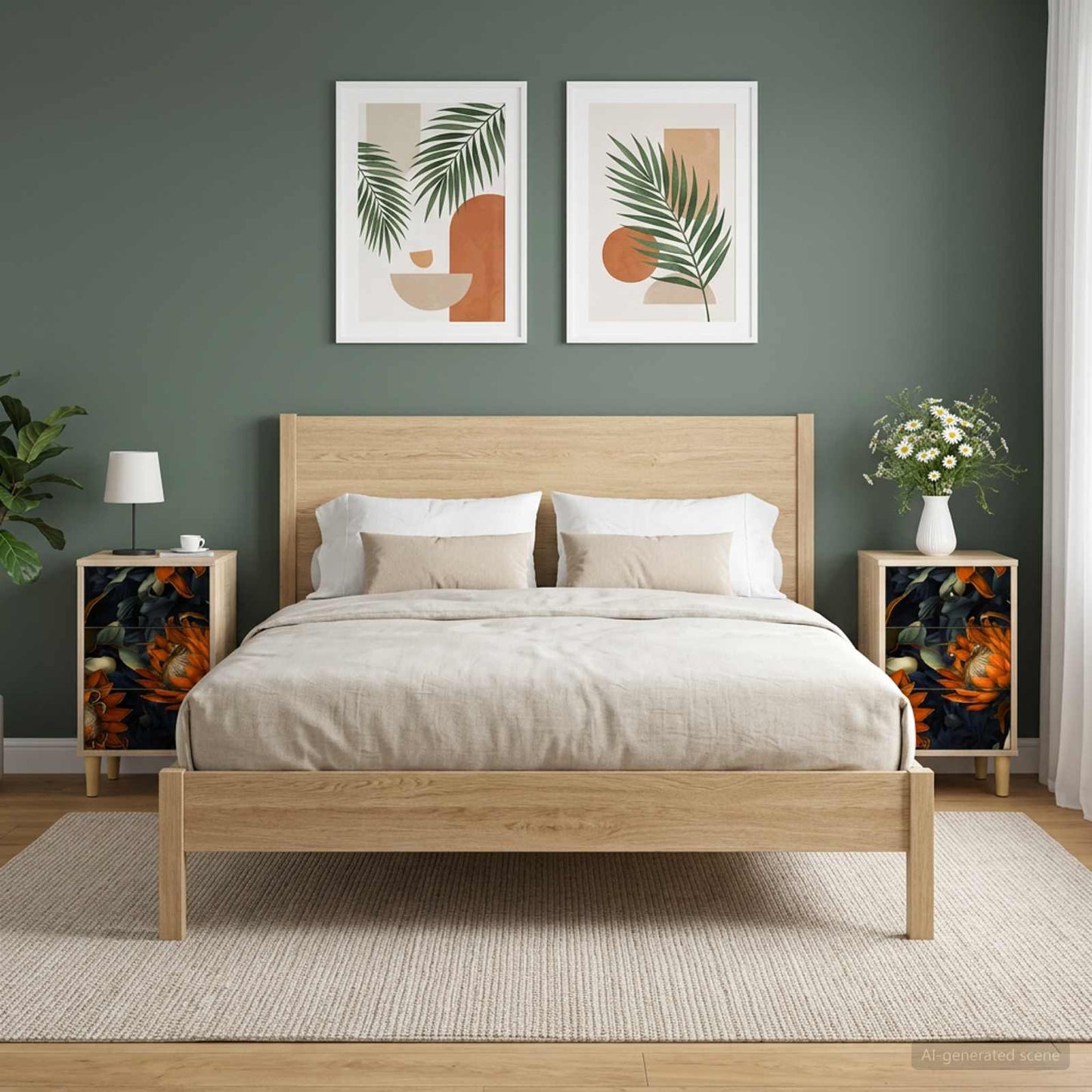Bedside Cabinet LOCHEM 2 pcs Sonoma Oak 36 x 33 x 60 cm