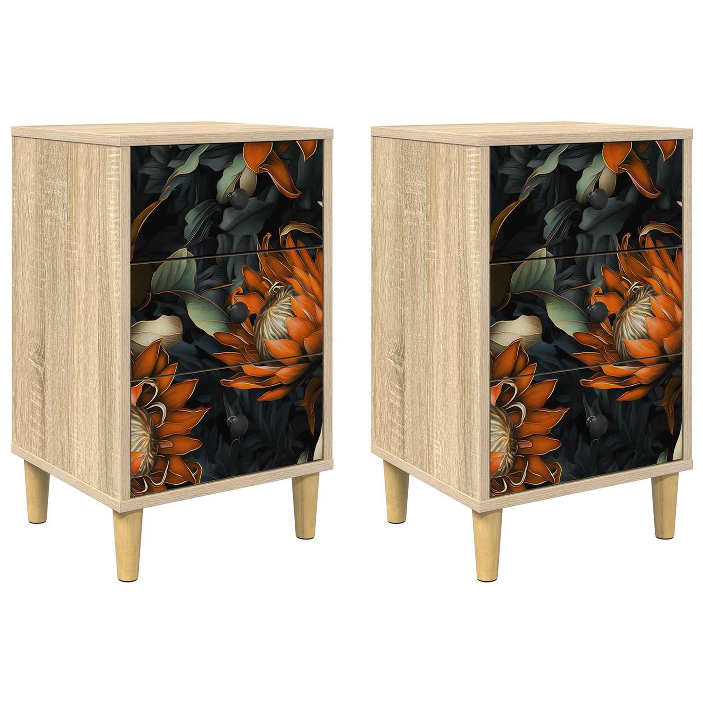 Bedside Cabinet LOCHEM 2 pcs Sonoma Oak 36 x 33 x 60 cm