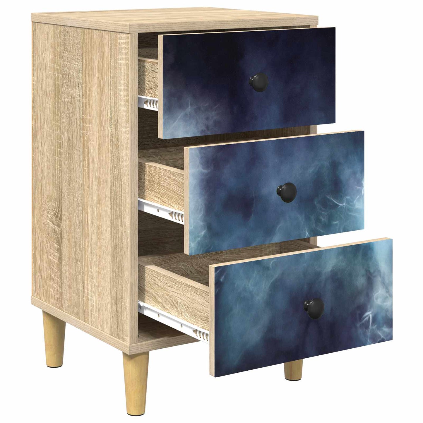 Bedside Cabinet RAALTE 2 pcs Sonoma Oak 36 x 33 x 60 cm