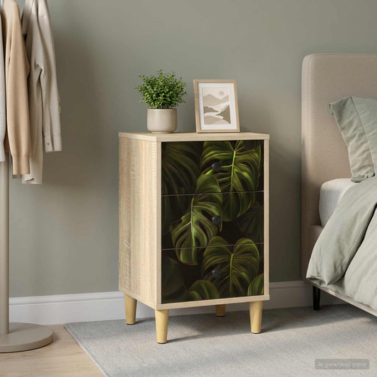 Bedside Cabinet ELBURG Sonoma Oak 36 x 33 x 60 cm