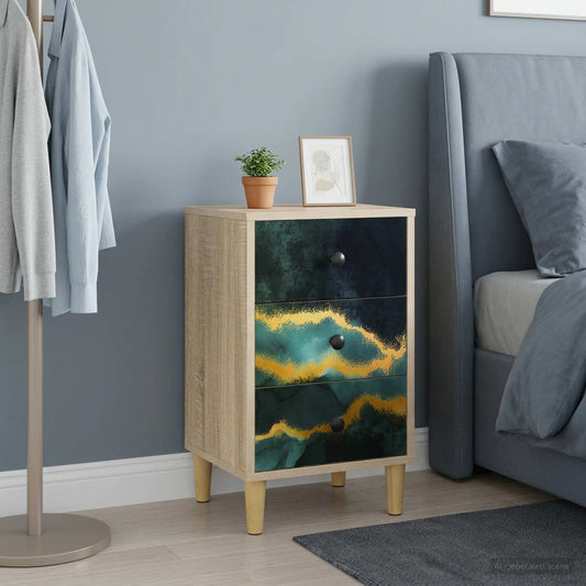 Bedside Cabinet WIJHE Sonoma Oak 36 x 33 x 60 cm