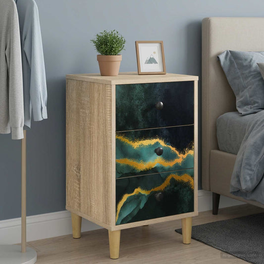 Bedside Cabinet WIJHE 2 pcs Sonoma Oak 36 x 33 x 60 cm