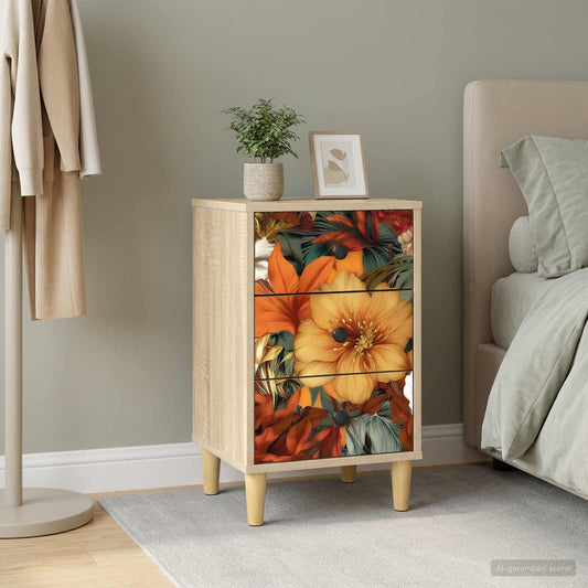 Bedside Cabinet GENNEP Sonoma Oak 36 x 33 x 60 cm