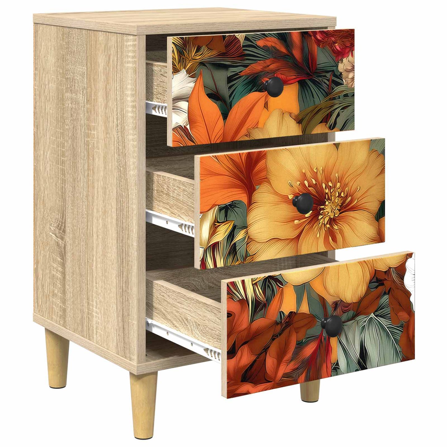 Bedside Cabinet GENNEP 2 pcs Sonoma Oak 36 x 33 x 60 cm