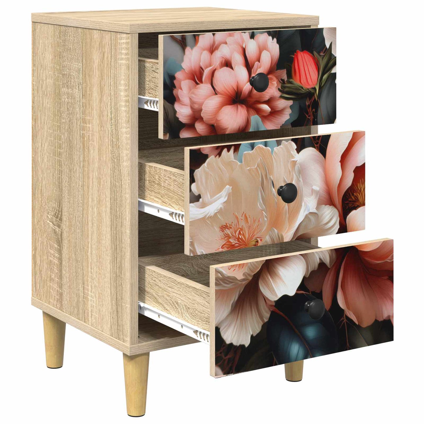 Bedside Cabinet BORNE Sonoma Oak 36 x 33 x 60 cm