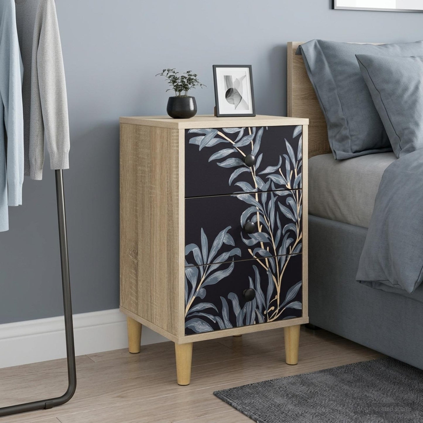 Bedside Cabinet DOKKUM Sonoma Oak 36 x 33 x 60 cm