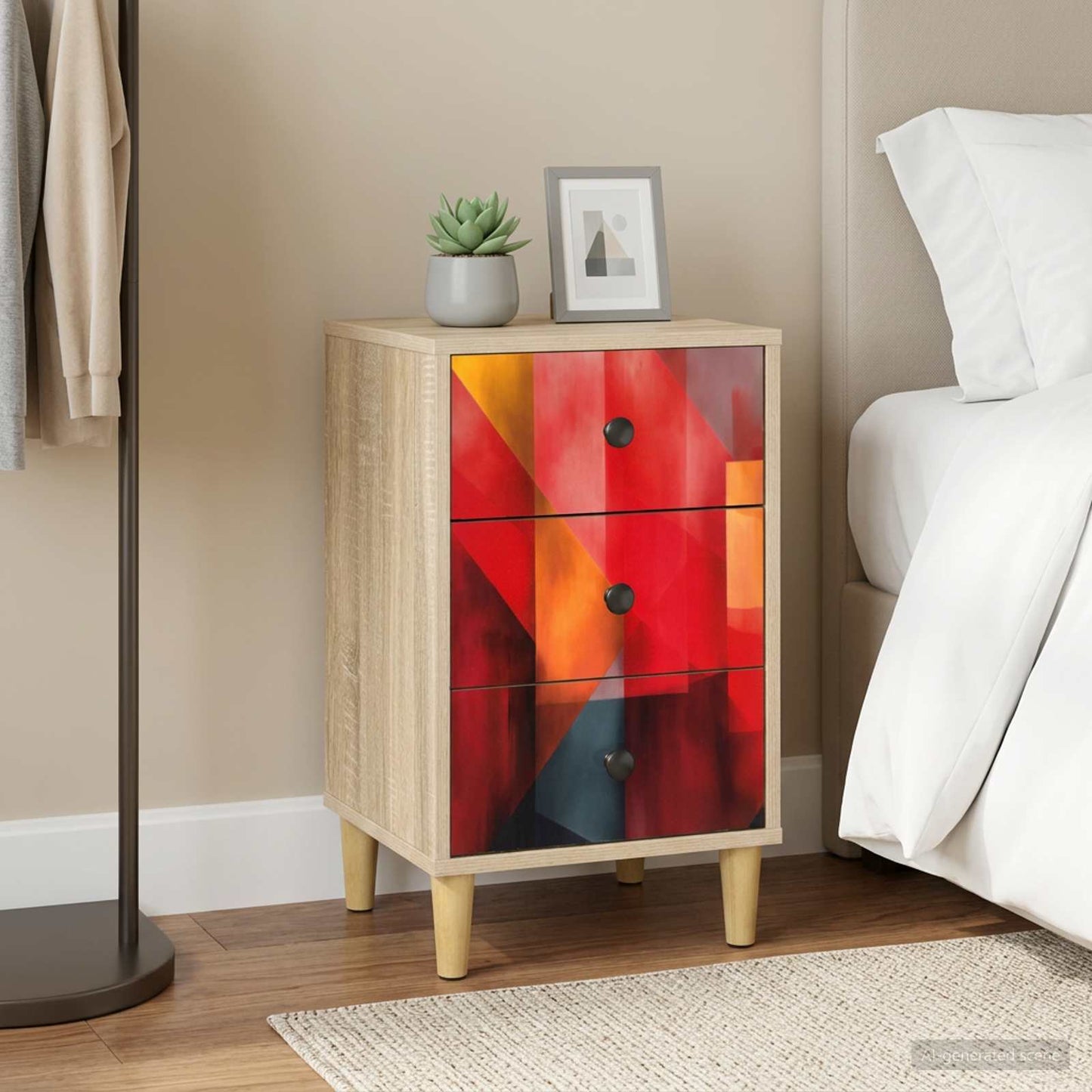 Bedside Cabinet HEESCH Sonoma Oak 36 x 33 x 60 cm