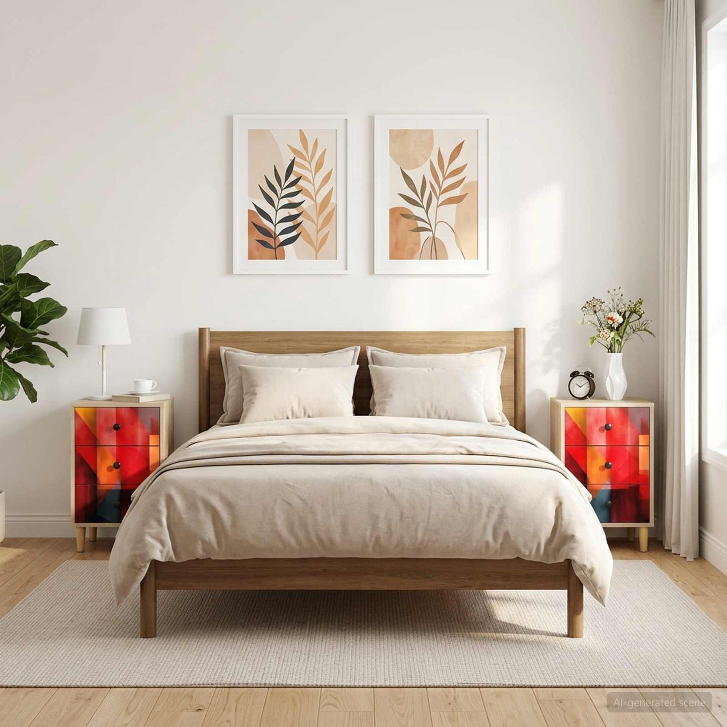 Bedside Cabinet HEESCH 2 pcs Sonoma Oak 36 x 33 x 60 cm
