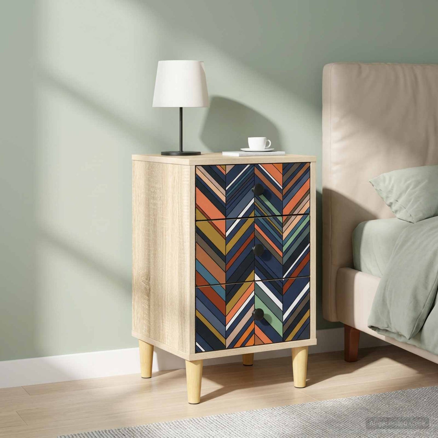 Bedside Cabinet OMMEN 2 pcs Sonoma Oak 36 x 33 x 60 cm