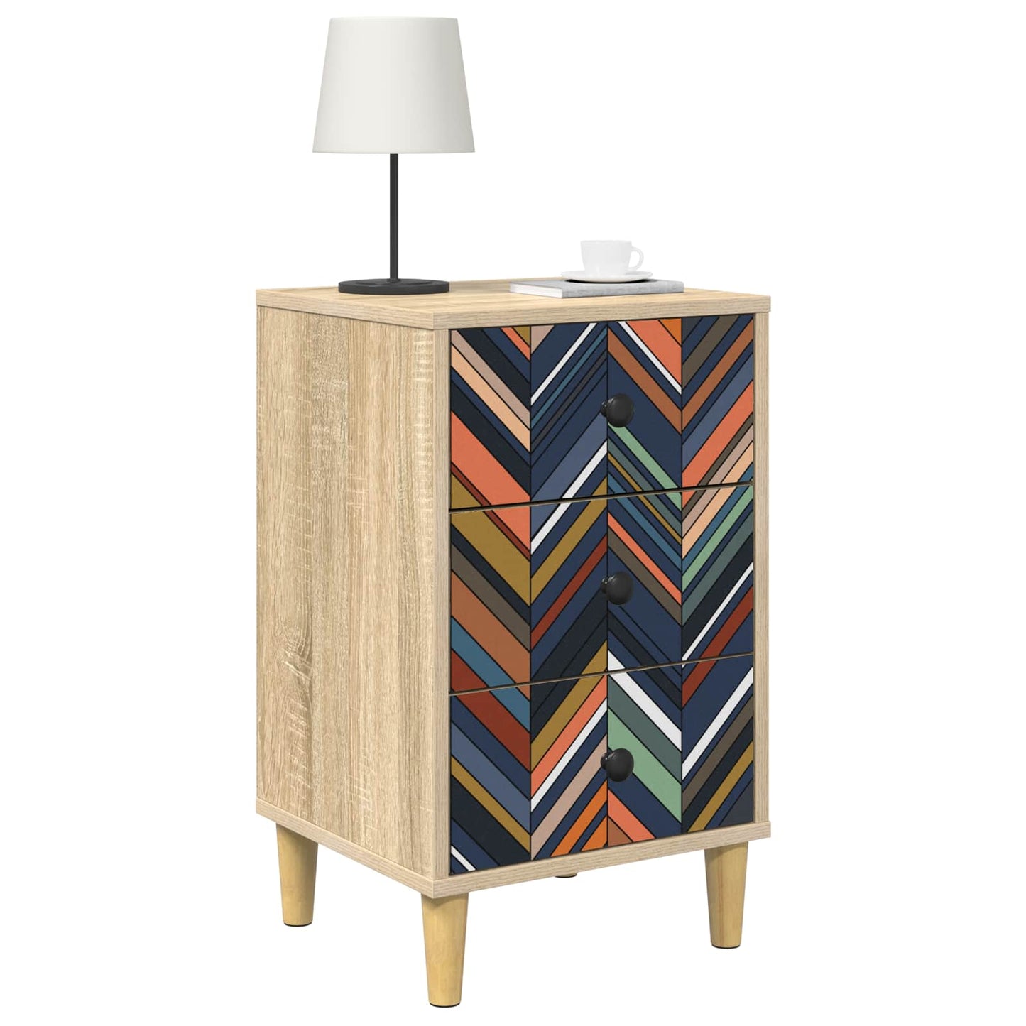 Bedside Cabinet OMMEN 2 pcs Sonoma Oak 36 x 33 x 60 cm