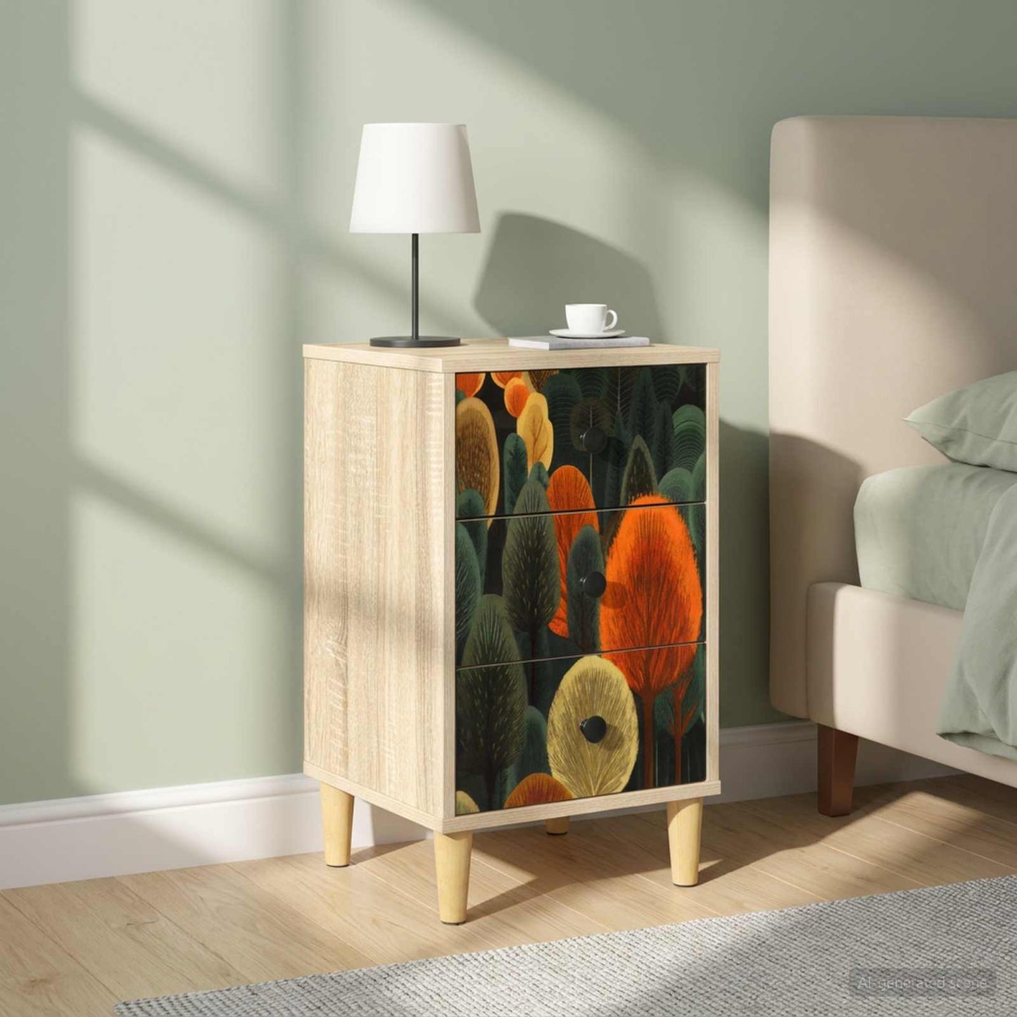Bedside Cabinet ZAANDAM 2 pcs Sonoma Oak 36 x 33 x 60 cm