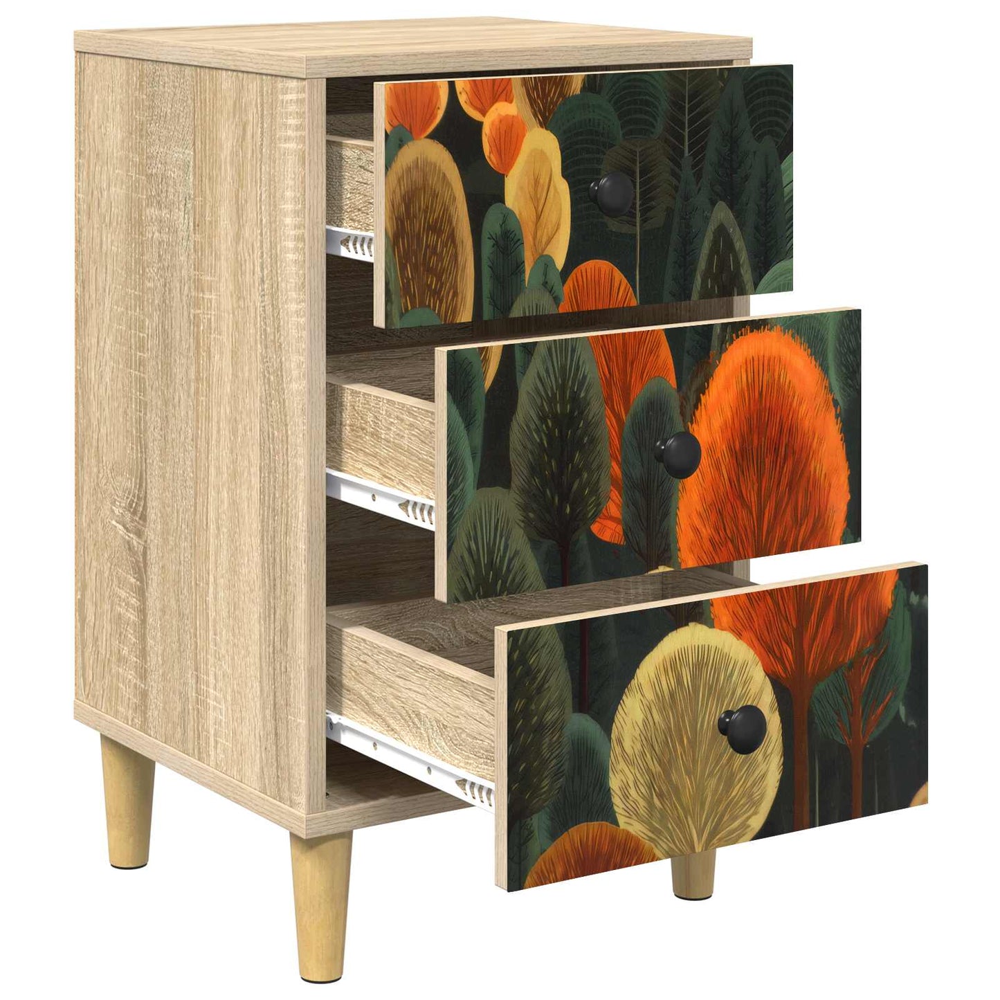 Bedside Cabinet ZAANDAM 2 pcs Sonoma Oak 36 x 33 x 60 cm