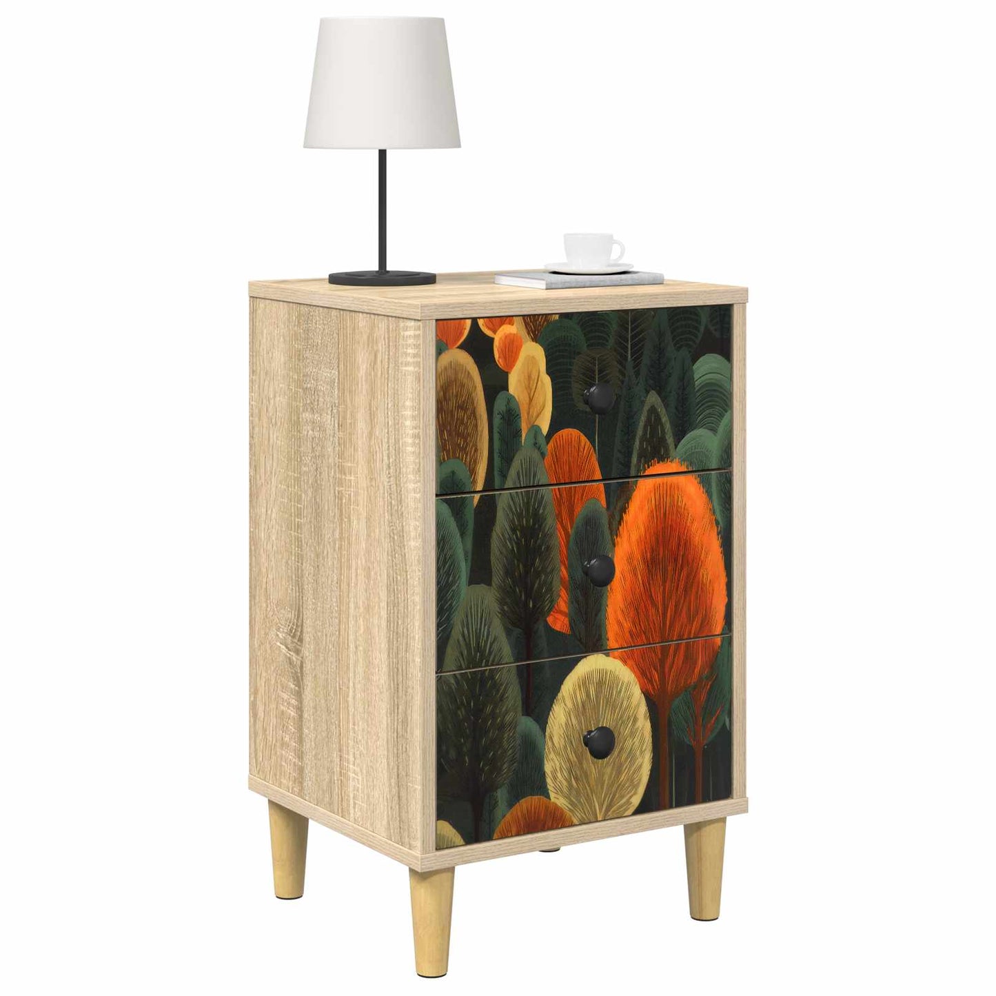 Bedside Cabinet ZAANDAM 2 pcs Sonoma Oak 36 x 33 x 60 cm