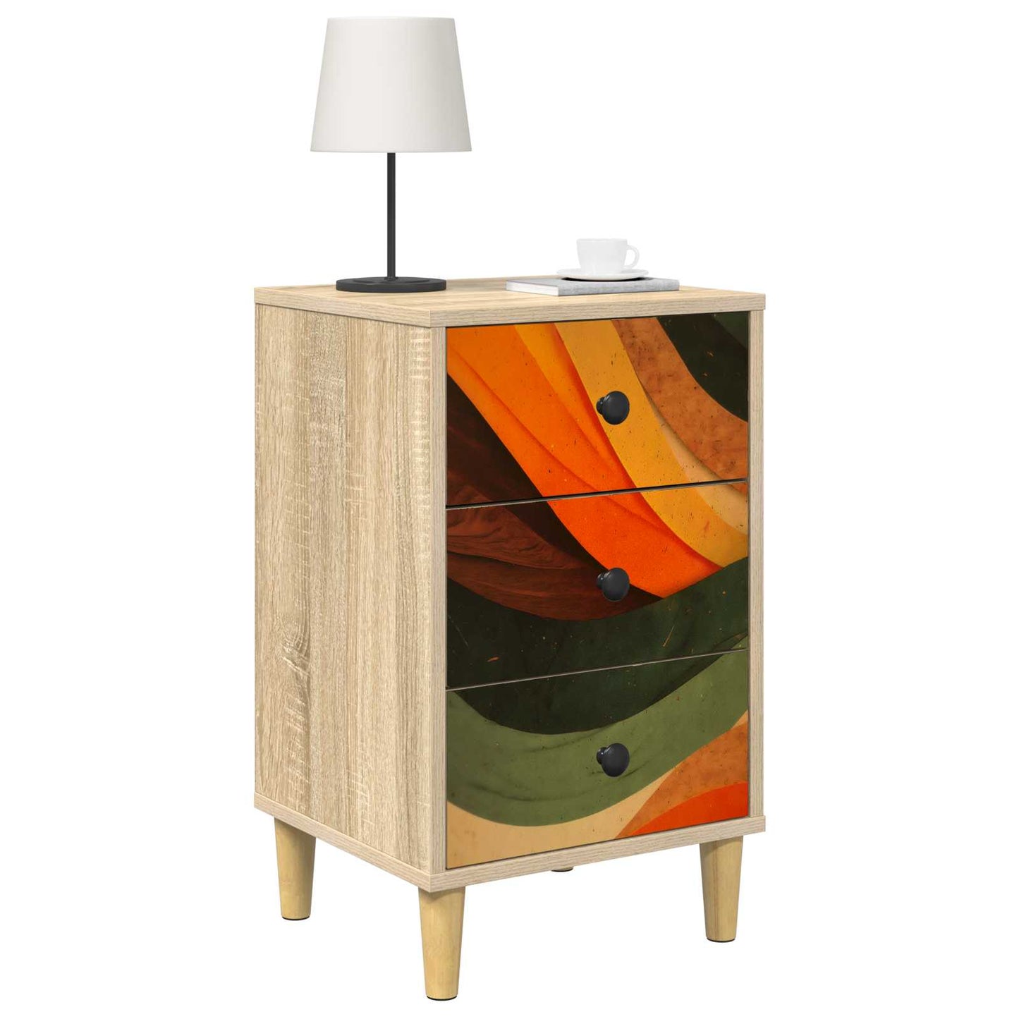 Bedside Cabinet BONN Sonoma Oak 36 x 33 x 60 cm Engineered Wood