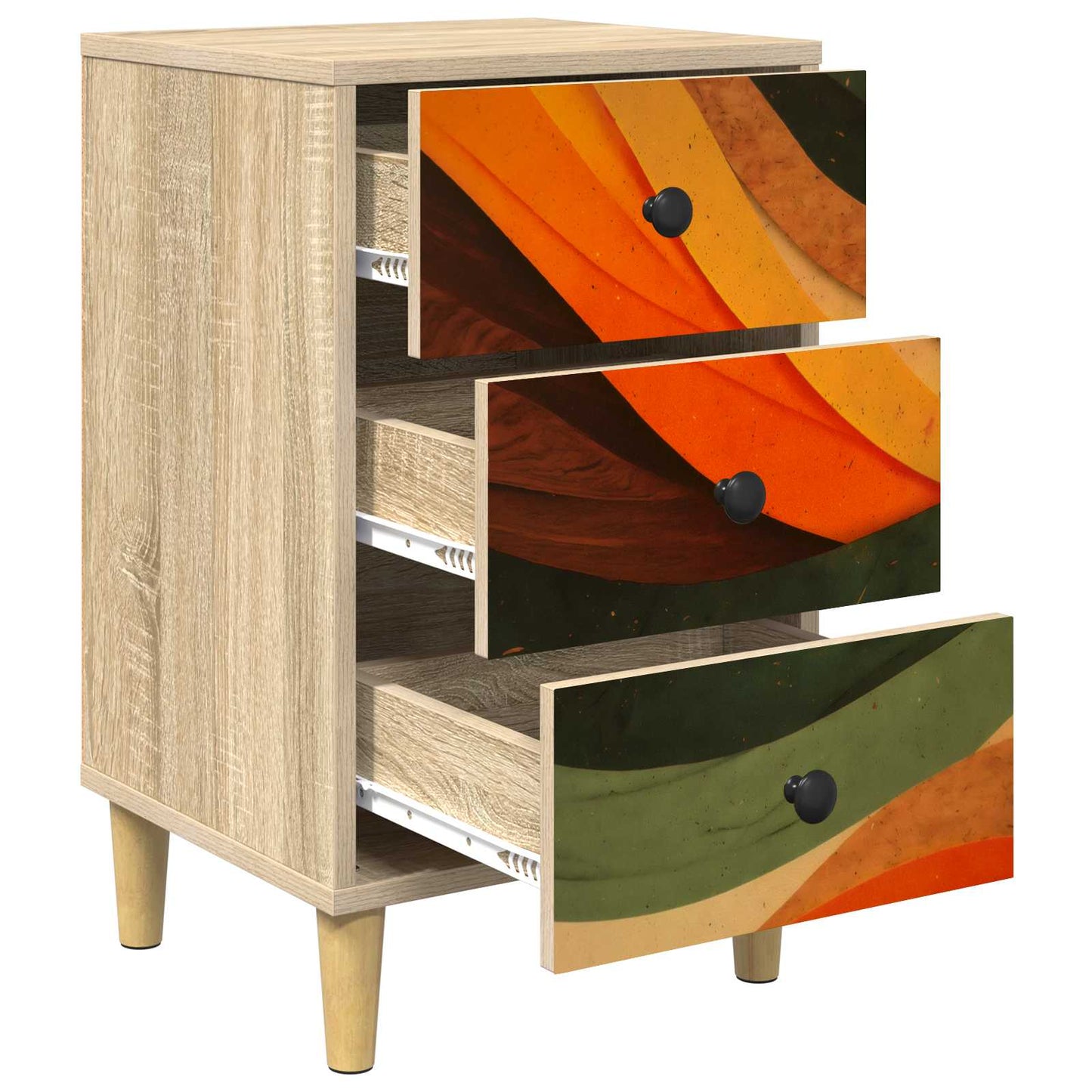 Bedside Cabinet BONN 2 pcs Sonoma Oak 36 x 33 x 60 cm