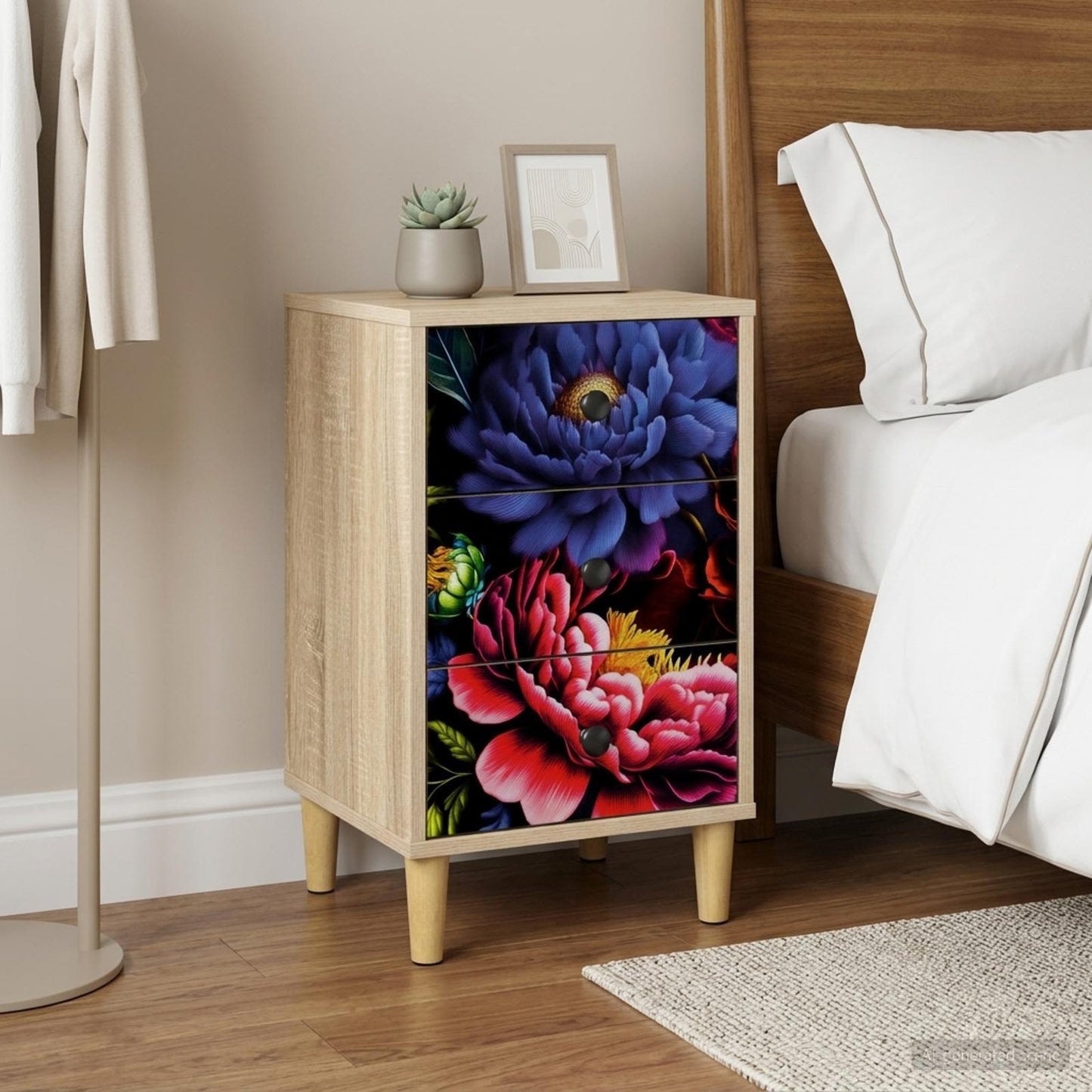 Bedside Cabinet KIEL Sonoma Oak 36 x 33 x 60 cm Engineered Wood