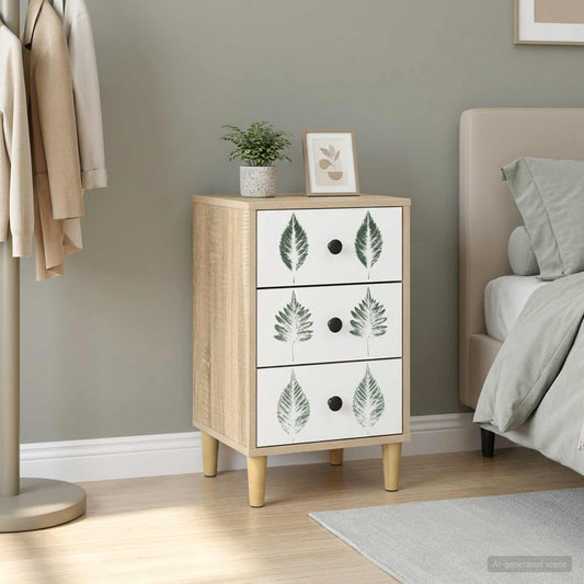 Bedside Cabinet HANAU Sonoma Oak 36 x 33 x 60 cm