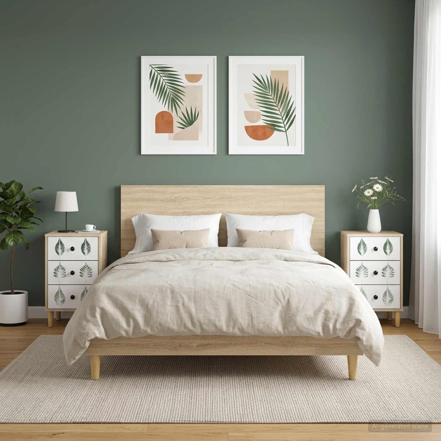 Bedside Cabinet HANAU 2 pcs Sonoma Oak 36 x 33 x 60 cm