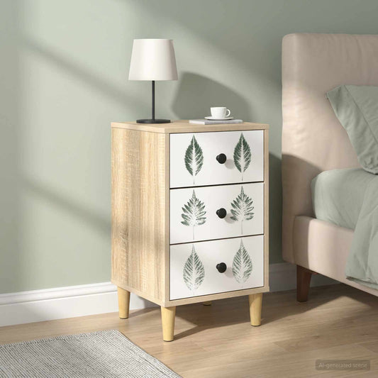 Bedside Cabinet HANAU 2 pcs Sonoma Oak 36 x 33 x 60 cm