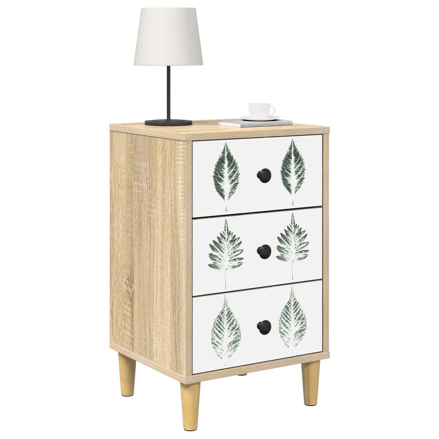 Bedside Cabinet HANAU 2 pcs Sonoma Oak 36 x 33 x 60 cm