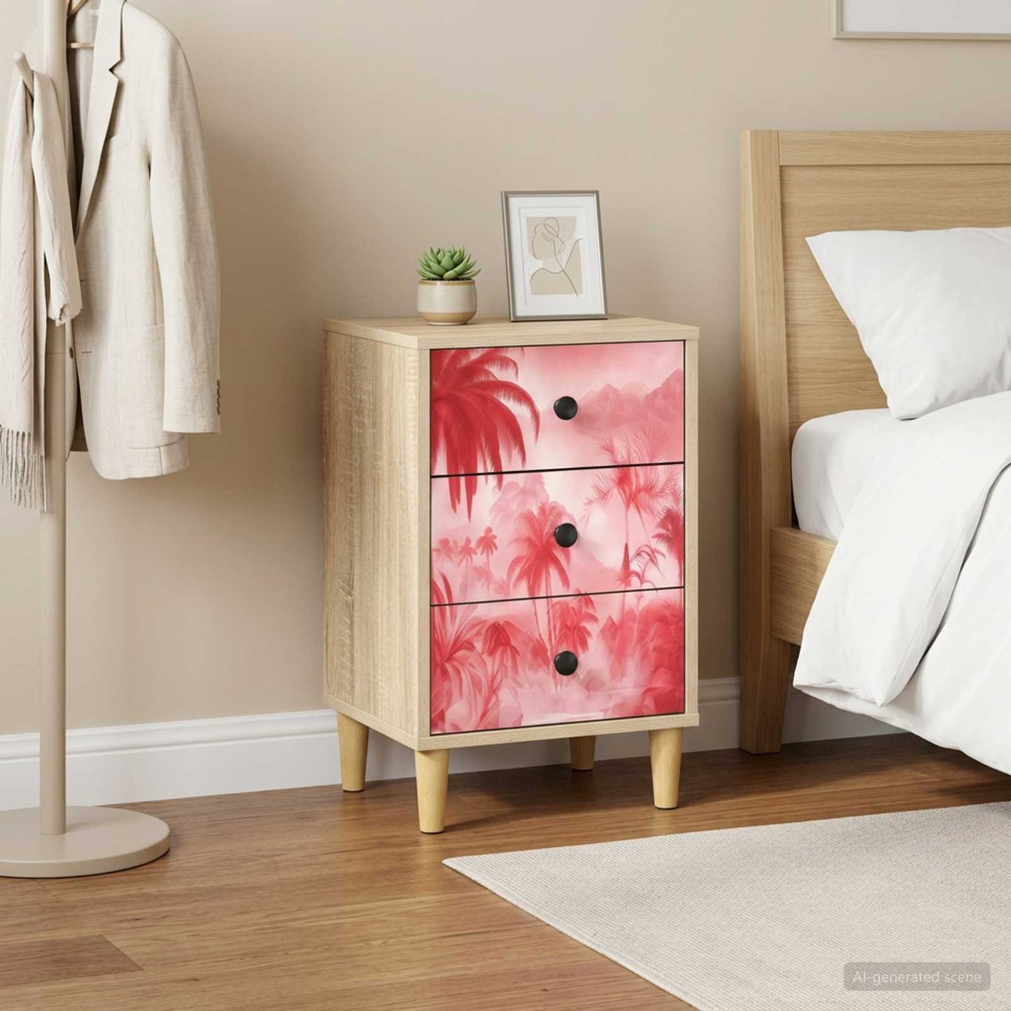 Bedside Cabinet AACHEN Sonoma Oak 36 x 33 x 60 cm