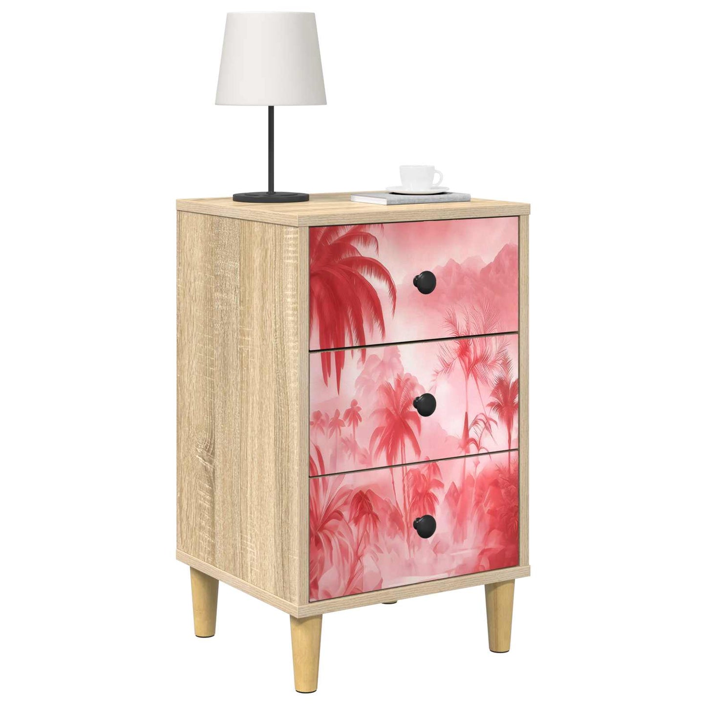 Bedside Cabinet AACHEN 2 pcs Sonoma Oak 36 x 33 x 60 cm