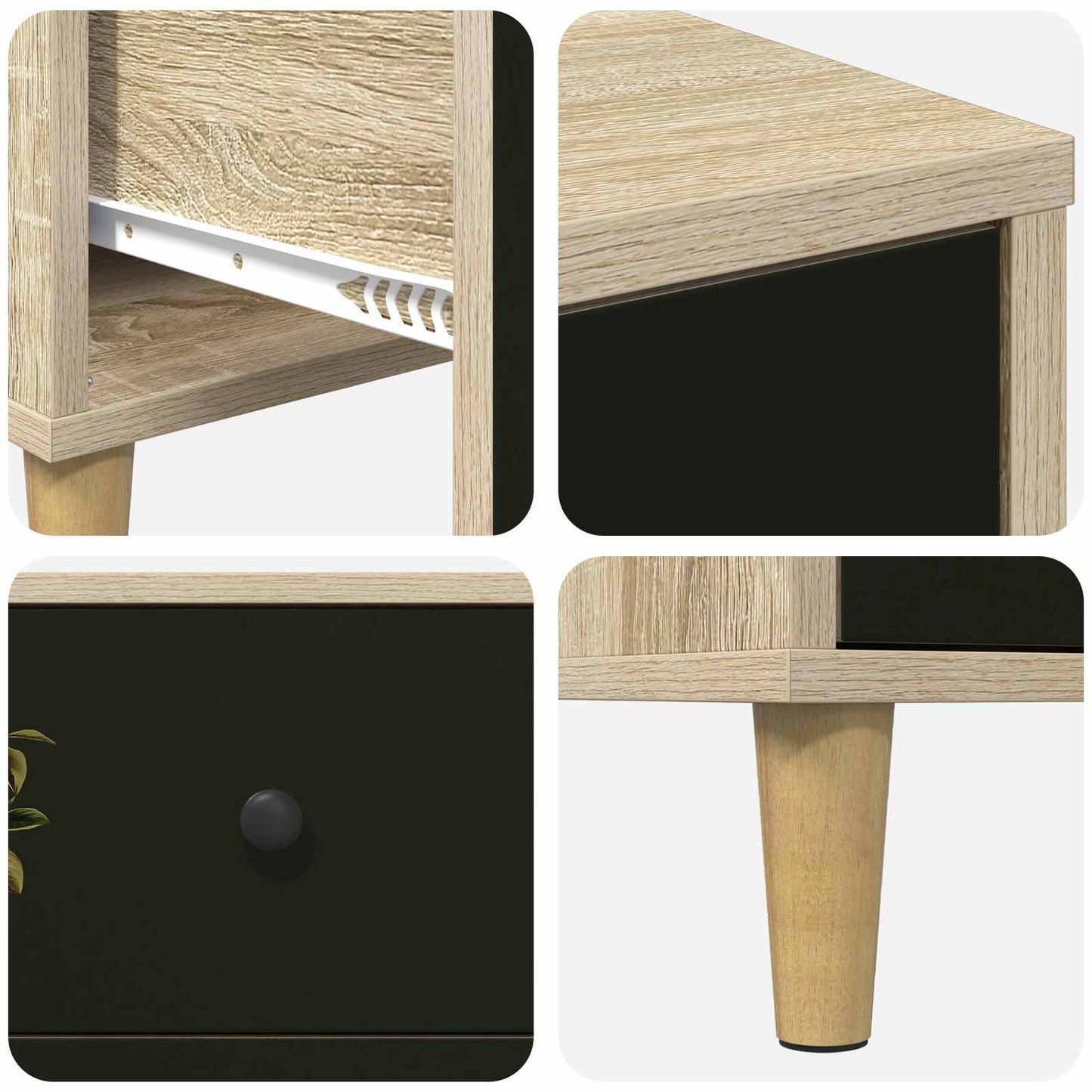 Bedside Cabinet BREMEN Sonoma Oak 36 x 33 x 60 cm