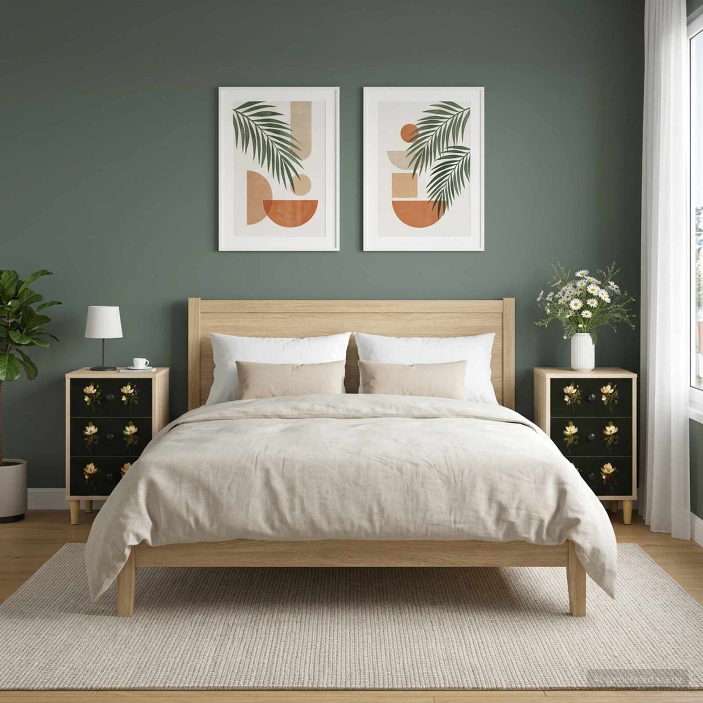 Bedside Cabinet BREMEN 2 pcs Sonoma Oak 36 x 33 x 60 cm