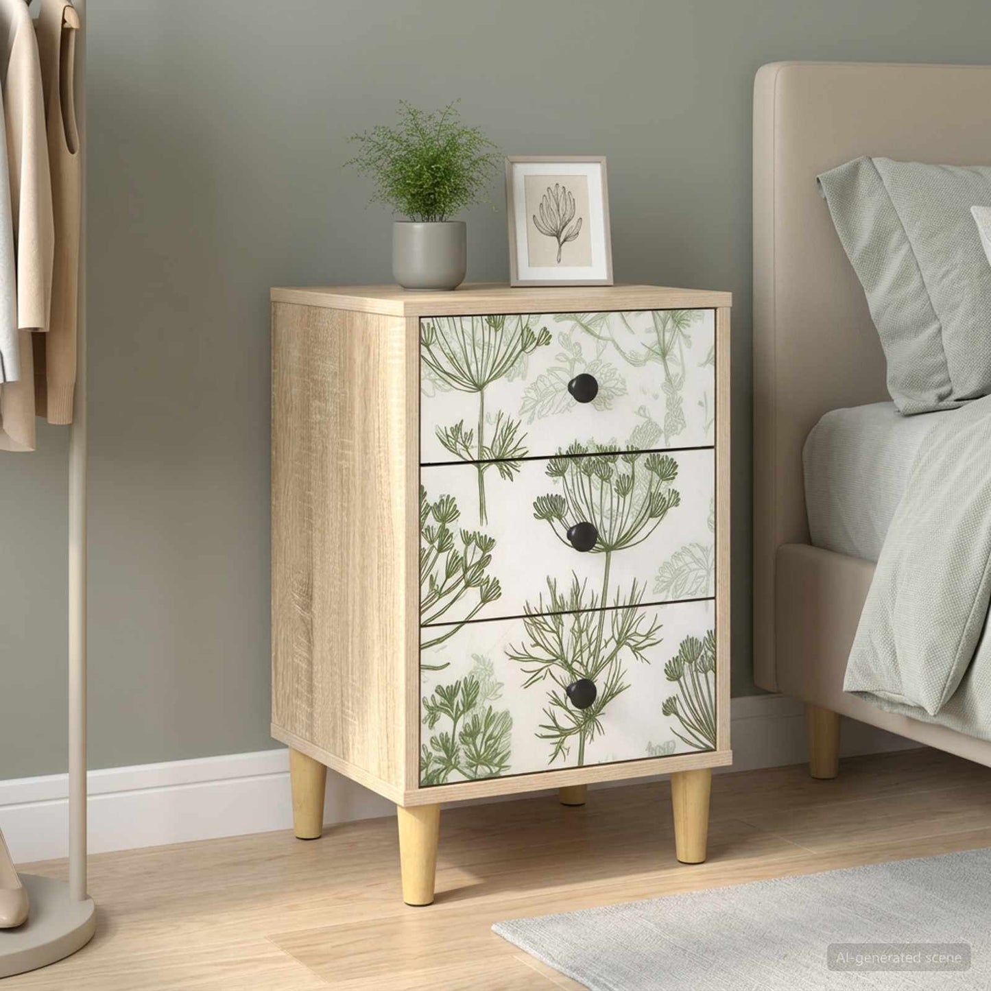 Bedside Cabinet GOTHA Sonoma Oak 36 x 33 x 60 cm
