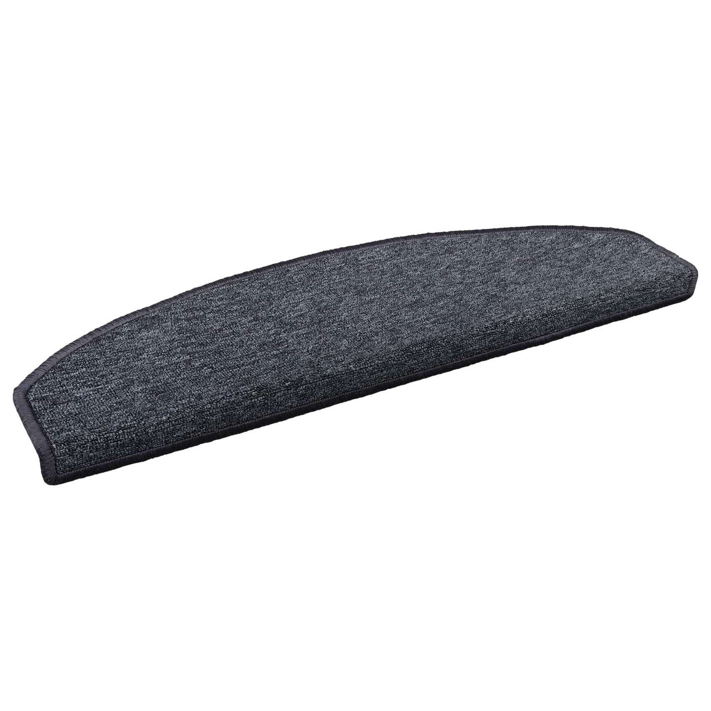 Self-adhesive Stair Mats Semicircular 15 pcs Dark Grey and Blue