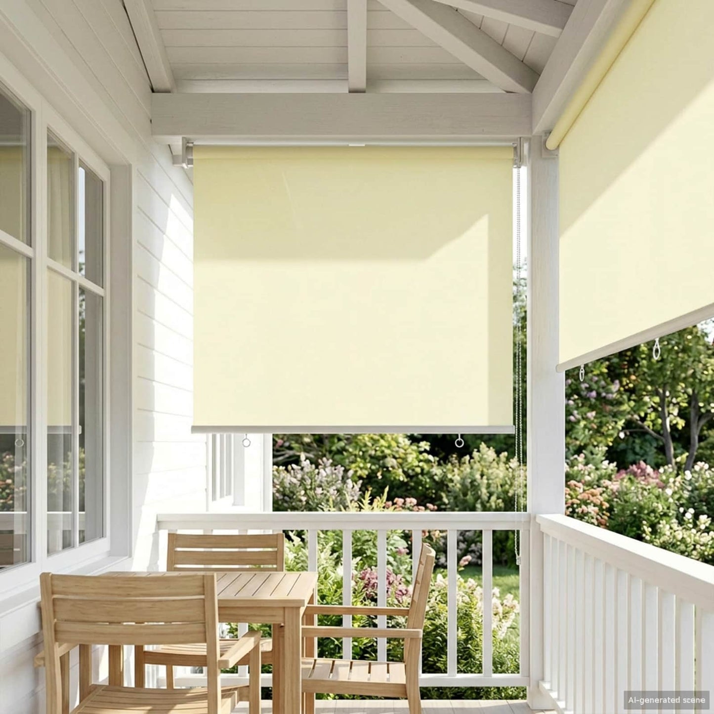 Roller Blind UV Protection Cream 80 x 140 cm Polyester
