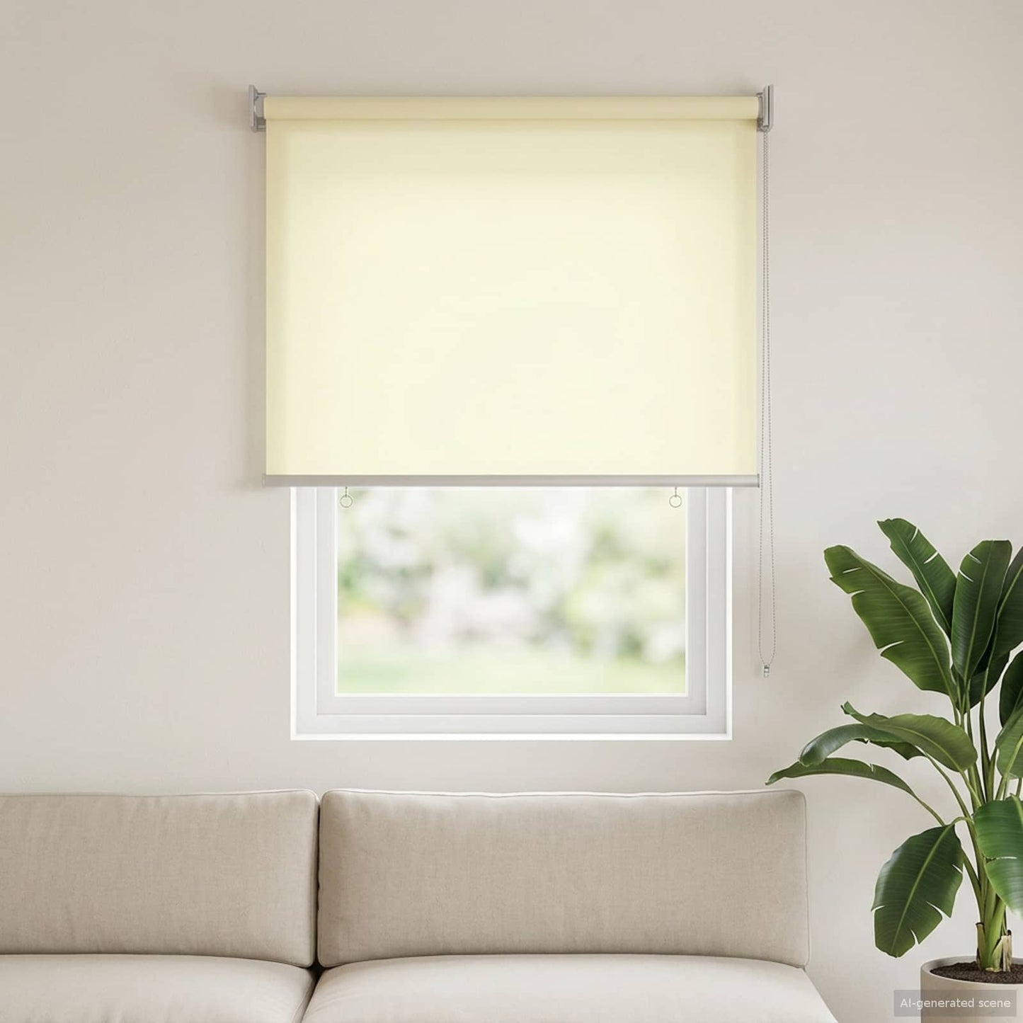 Roller Blind UV Protection Cream 80 x 140 cm Polyester