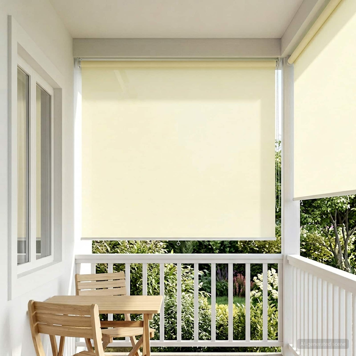 Roller Blind UV Protection Cream 160 x 140 cm Polyester