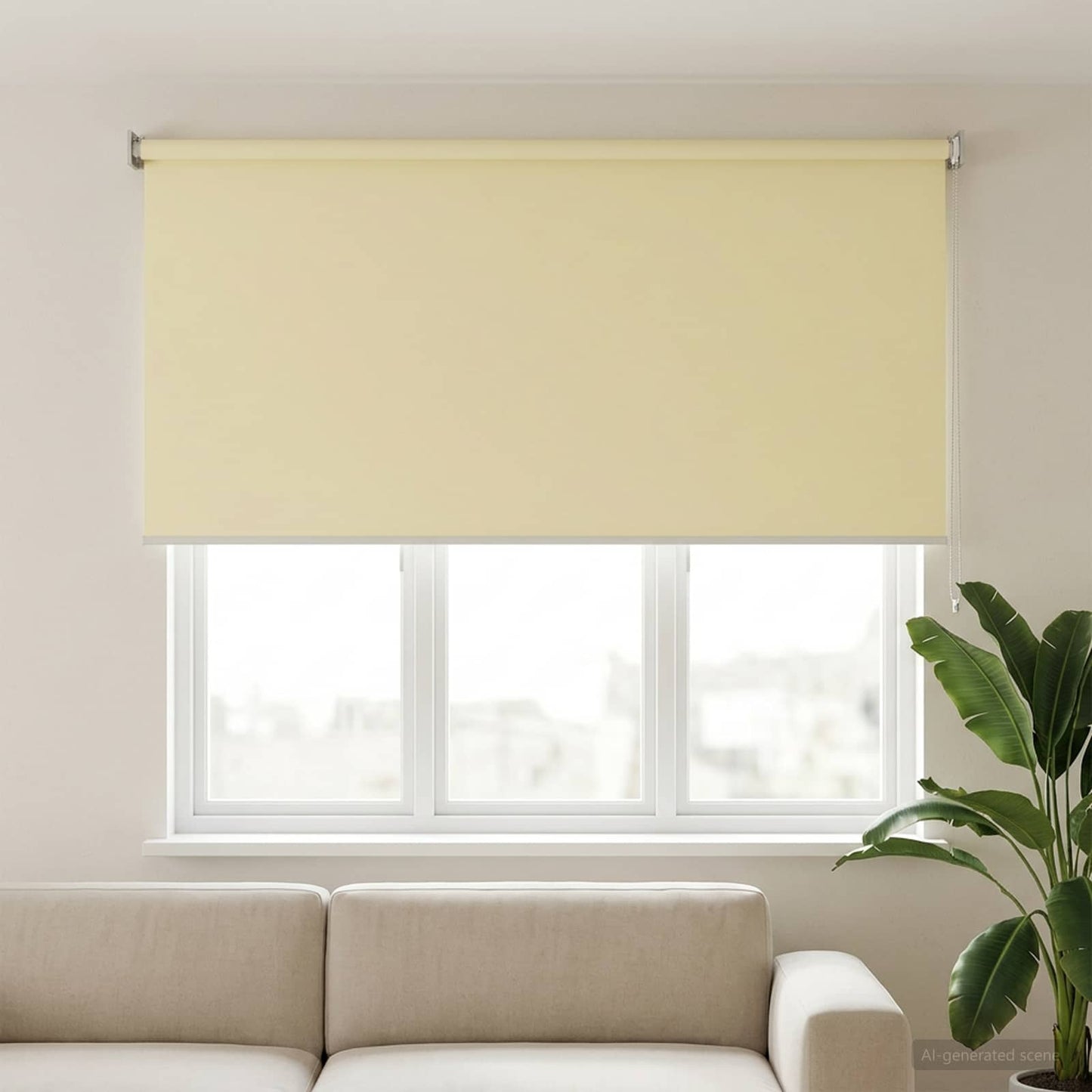 Roller Blind UV Protection Cream 160 x 140 cm Polyester
