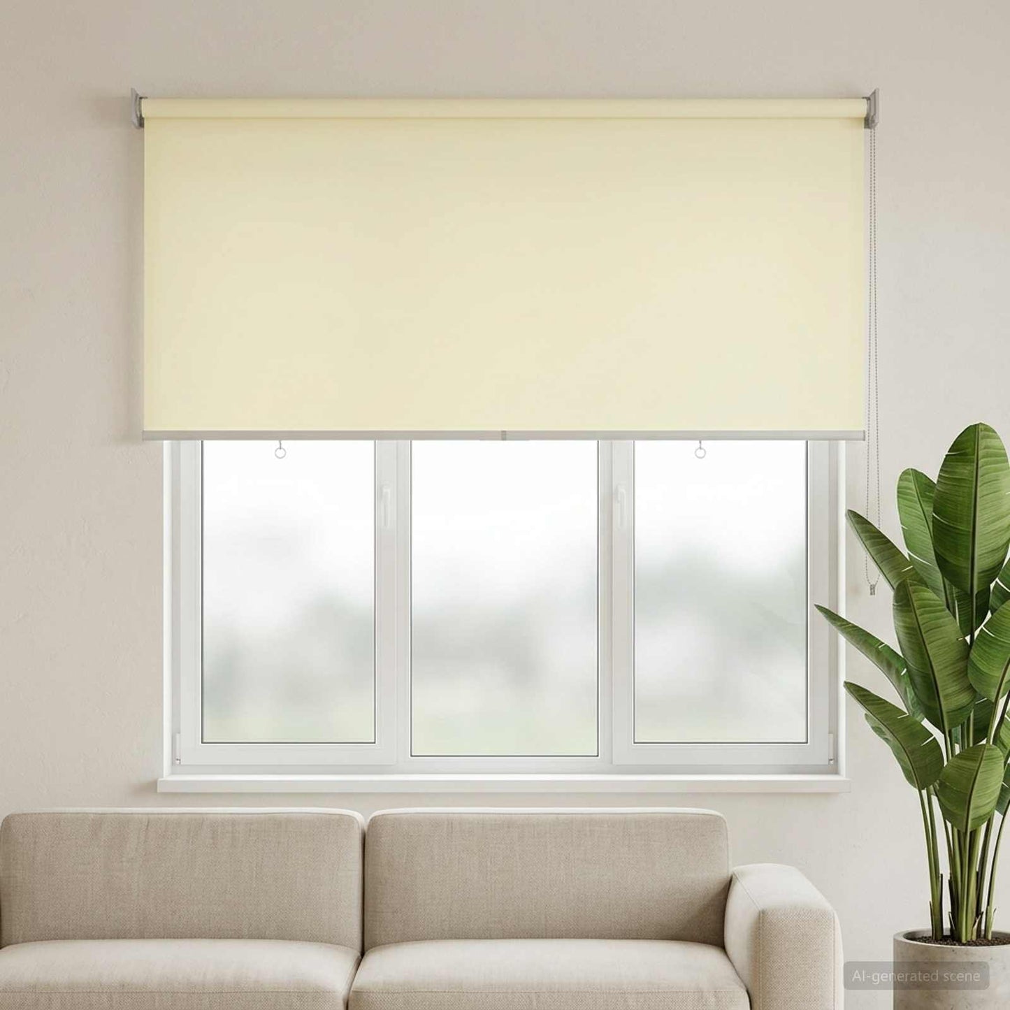Roller Blind UV Protection Cream 180 x 140 cm Polyester